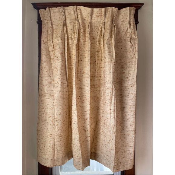 VTG MCM Pinch Pleated Drape Curtains 62x55 Blackout Perma Prest Thermalsoft Acry - Picture 1 of 7